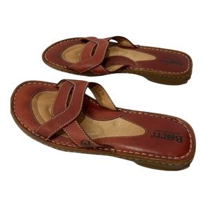 Born Hand Crafted Women’s Red Leather Sandals - Size 8